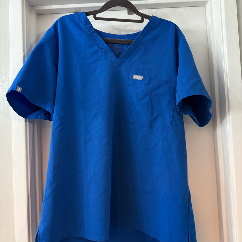 Figs Royal Blue Scrub top